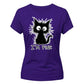 Crazy Fluffy Feline Im Fine Slogan Motif ladies fit T-Shirt
