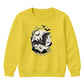 Creepy flying bat full moon night Halloween Kids Sweatshirt
