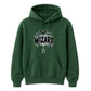 Creepy wizard dripping text graphic print Halloween hoodie