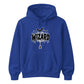 Creepy wizard dripping text graphic print Halloween hoodie