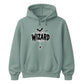 Creepy wizard dripping text graphic print Halloween hoodie