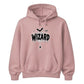 Creepy wizard dripping text graphic print Halloween hoodie