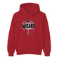 Creepy wizard dripping text graphic print Halloween hoodie