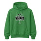Creepy wizard dripping text graphic print Halloween hoodie