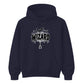 Creepy wizard dripping text graphic print Halloween hoodie