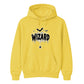 Creepy wizard dripping text graphic print Halloween hoodie