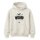 Creepy wizard dripping text graphic print Halloween hoodie