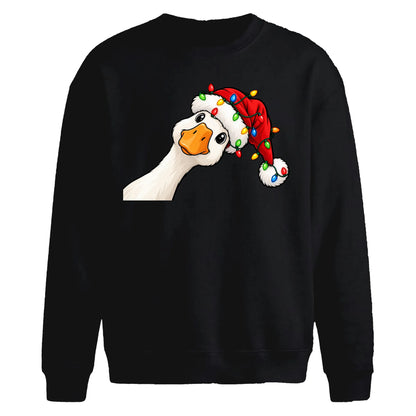 Curious goose fairy lights Christmas Oversized Sweatshirt