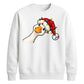 Curious holiday bird graphic Christmas Unisex Sweatshirt