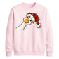 Curious holiday bird graphic Christmas Unisex Sweatshirt