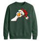 Curious holiday bird graphic Christmas Unisex Sweatshirt