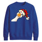 Curious holiday bird graphic Christmas Unisex Sweatshirt
