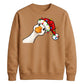 Curious holiday bird graphic Christmas Unisex Sweatshirt