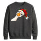 Curious holiday bird graphic Christmas Unisex Sweatshirt