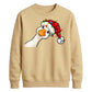 Curious holiday bird graphic Christmas Unisex Sweatshirt
