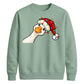 Curious holiday bird graphic Christmas Unisex Sweatshirt