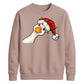 Curious holiday bird graphic Christmas Unisex Sweatshirt