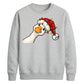 Curious holiday bird graphic Christmas Unisex Sweatshirt