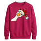 Curious holiday bird graphic Christmas Unisex Sweatshirt