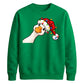 Curious holiday bird graphic Christmas Unisex Sweatshirt