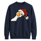 Curious holiday bird graphic Christmas Unisex Sweatshirt