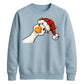 Curious holiday bird graphic Christmas Unisex Sweatshirt