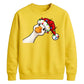 Curious holiday bird graphic Christmas Unisex Sweatshirt