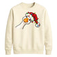 Curious holiday bird graphic Christmas Unisex Sweatshirt