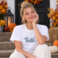 Cursive script thankful word Thanksgiving Unisex T-Shirt