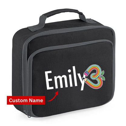 Cute Elephant Kids Lunch Bag with Custom Name Personalised Lunch Bag Cooler Box