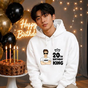 Custom Birthday King Personalised Happy Birthday hoodie