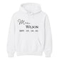 Custom Date Surname Graphic Pullover Bride Unisex Hoodie