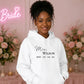 Custom Date Surname Graphic Pullover Bride Unisex Hoodie