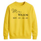 Custom Established Date Surname Graphic Bride Unisex Sweatshirt