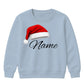 Custom festive name santa hat Christmas Kids Sweatshirt