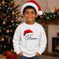 Custom festive name santa hat Christmas Kids Sweatshirt