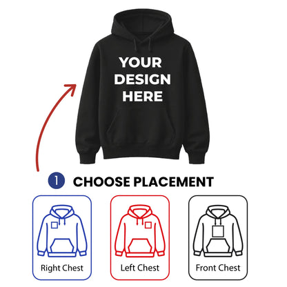 Custom graphic placement casual streetwear unisex hoodie