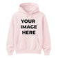 Custom image upload flexible placement trendy unisex hoodie