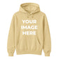 Custom image upload flexible placement trendy unisex hoodie