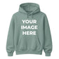 Custom image upload flexible placement trendy unisex hoodie