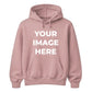 Custom image upload flexible placement trendy unisex hoodie
