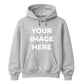 Custom image upload flexible placement trendy unisex hoodie