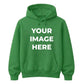 Custom image upload flexible placement trendy unisex hoodie