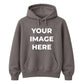 Custom image upload flexible placement trendy unisex hoodie