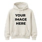 Custom image upload flexible placement trendy unisex hoodie
