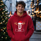 Custom Initial And Name Antlers Christmas Unisex Hoodies