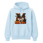 Custom name & initial letter spooky pumpkin Halloween Unisex Hoodie