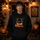 Custom name & initial letter spooky pumpkin Halloween Unisex Hoodie