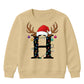 Custom initial reindeer light Christmas Kids Sweatshirt