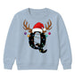 Custom initial reindeer light Christmas Kids Sweatshirt